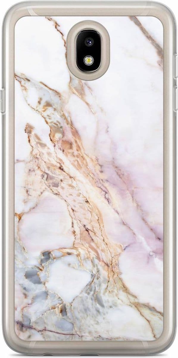 Casimoda® hoesje - Geschikt voor Samsung J3 2017 - Parelmoer Marmer - Backcover - - Multi