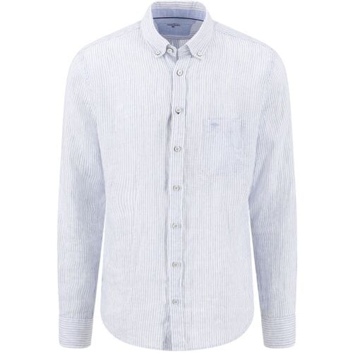 Fynch-Hatton Overhemd Linen Stripe Long Sleeve New Breeze / male