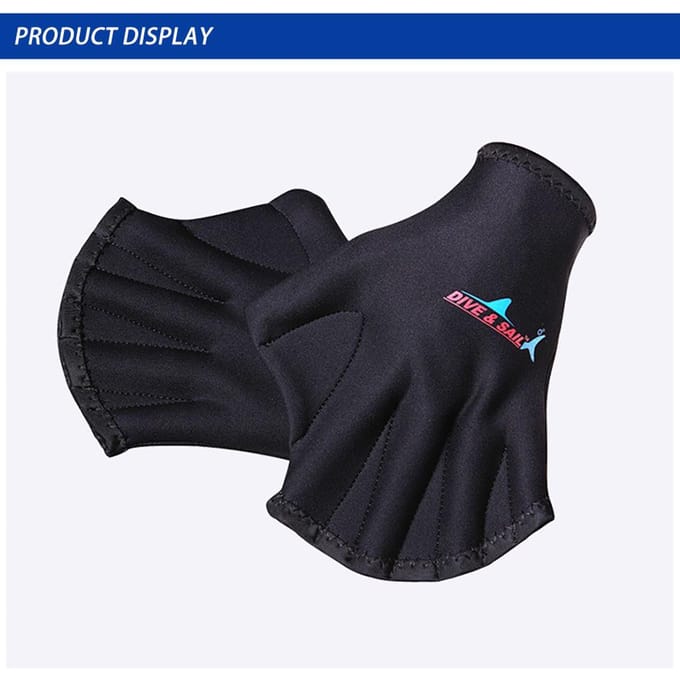 Plongée natation surf gants palmés palmes d'entraînement en néoprène main Paddle surf noir