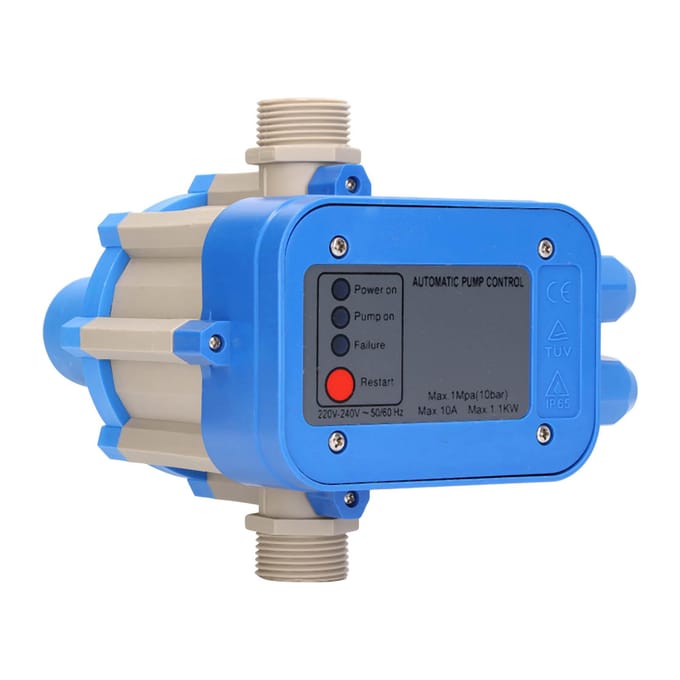Waterpomp Drukregelaar 1.5bar‑3.0bar Waterdicht Instelbare Controller Blauwgrijs 220V‑240V 1.1kw