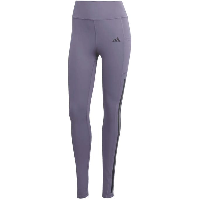 Adidas Optime 3 Stripes Full Length Leggings Paars XL / Regular Vrouw