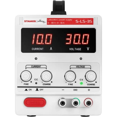 Laboratoriumvoeding - 0-30 V - 0-10 A DC - 300 W - Stamos Soldering