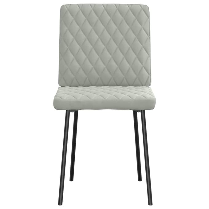 vidaXL Eetkamerstoelen 6 st fluweel lichtgrijs