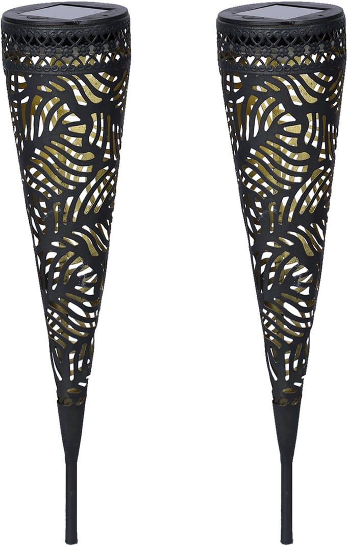 Luxform - solar metal fakkellamp Jersey (set van 2)