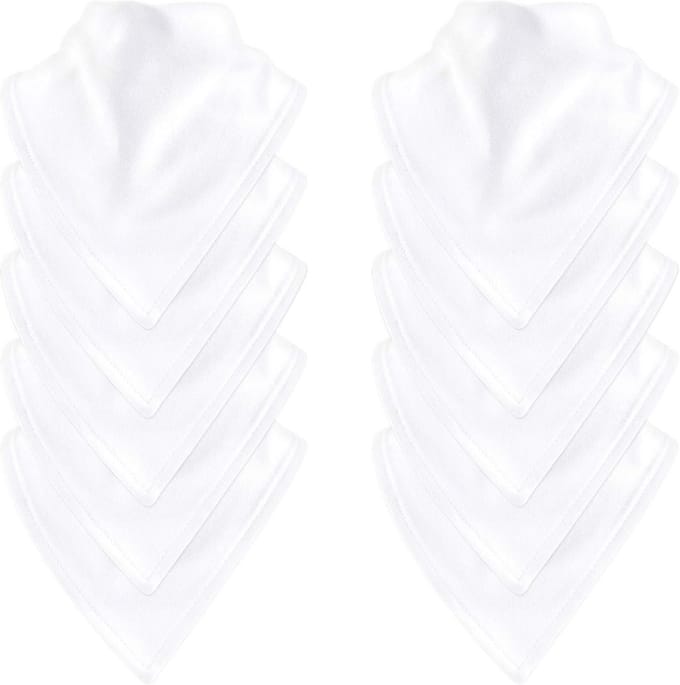 Basis Katoenen Bandana Slabberset voor Baby en Dreumes - Set van Meerdere