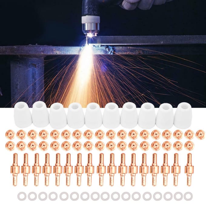 75 stuks Beschermkap Tip Elektrode Wervelring voor PT31 LG 40 Plasma Snijtoorts CUT40