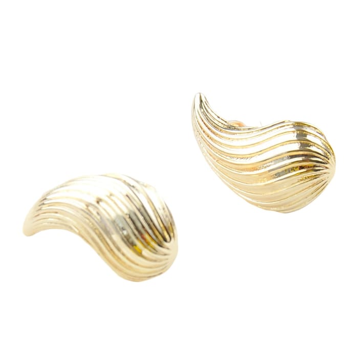 Gold Wavy Earrings