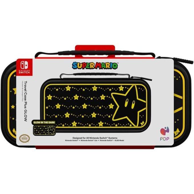 PDP Gaming Switch Travel Case Plus - Super Star Glow in the Dark - Consolehoes - Nintendo Switch/OLED/Lite