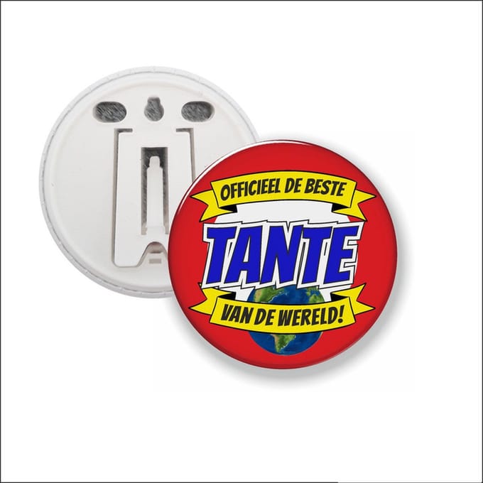 Button Met Clip 58 MM - Officieel De Beste Tante Van De Wereld