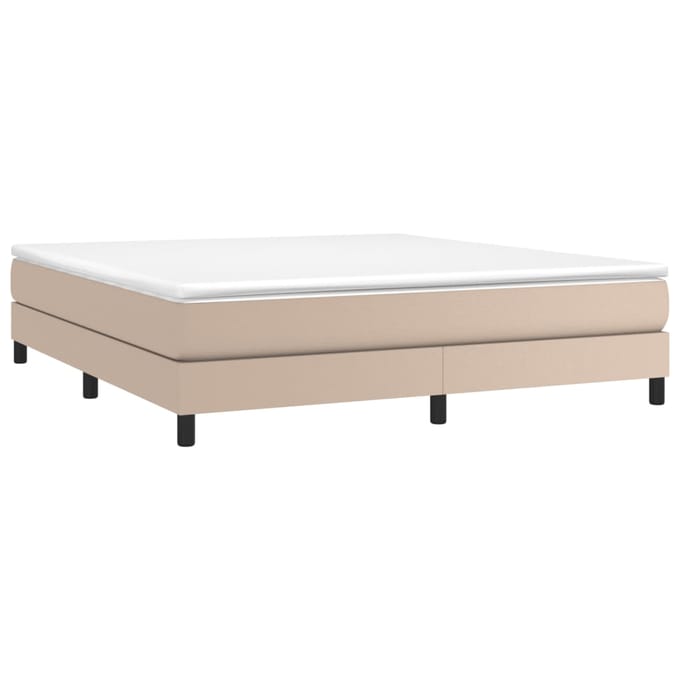 vidaXL - Boxspring - bed - kunstleer - cappuccinokleurig - 180x200 - cm