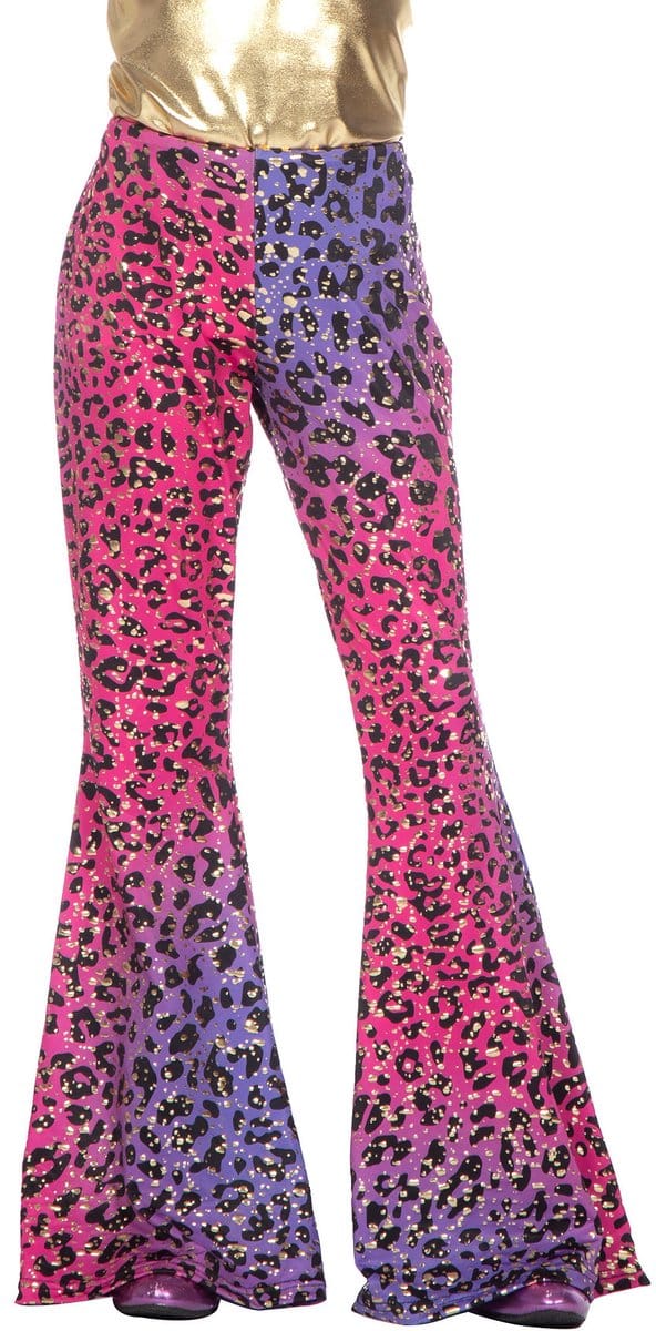 Hippiebroek Kind Panter Sparkle paars/roze - Maat 152/164