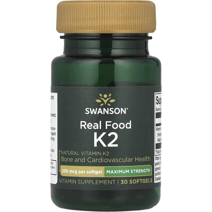 Natuurlijke Voeding K2, Maximale Sterkte, 200 mcg, 30 Softgels