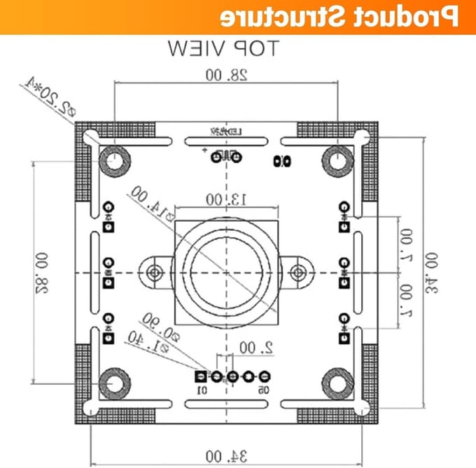 Embedded Camera Module 1280x720 Webcam met OV9732 Chip voor Beveiligingssystemen en Toepassingen