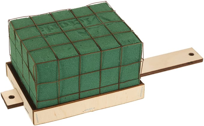 Steekschuim baksteen basis hout Florette Eco 12×10cm