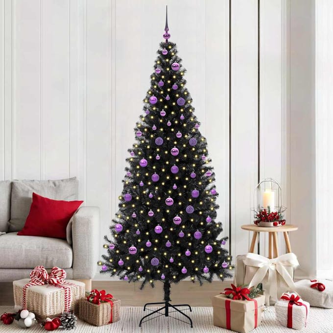 vidaXL - Kerstboom - Zwart - 210 - cm - PVC