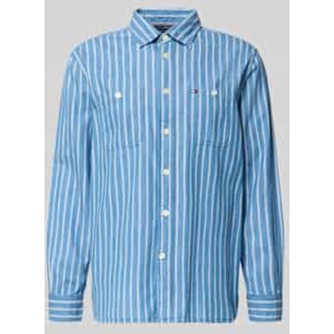 regular fit vrijetijdsoverhemd van puur katoen model 'CHAMBRAY'