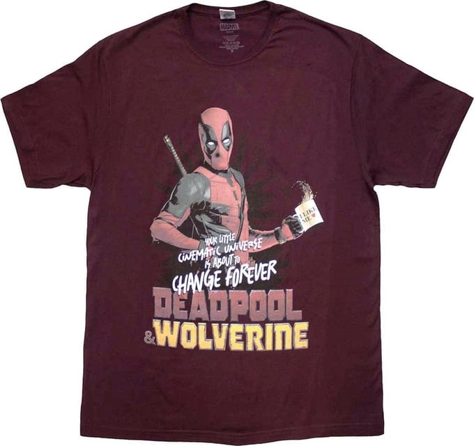 Marvel Deadpool - Deadpool & Wolverine Change Universe Heren T-shirt - M - Rood