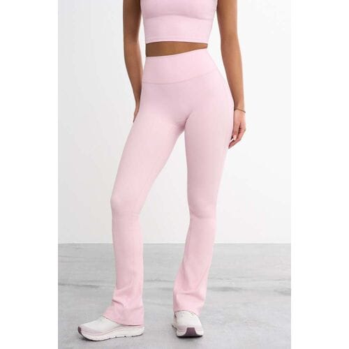 FAMME Zachte uitlopende broek Pink XS
