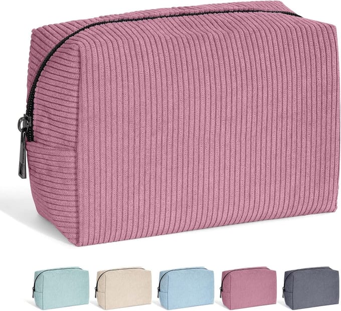 Kleine Cosmetische Tas voor Vrouwen - Draagbare Make-uptas van Corduroy