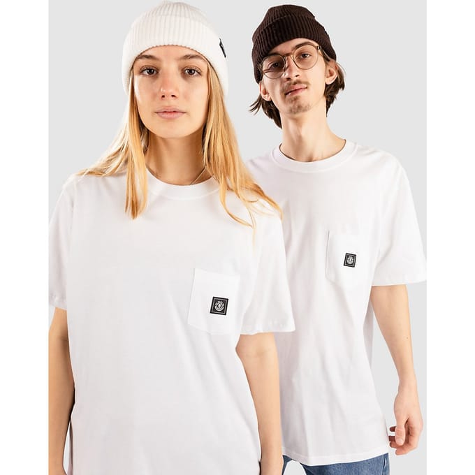 Element Icon Label Pocket T-shirt Met Korte Mouwen Wit M Man