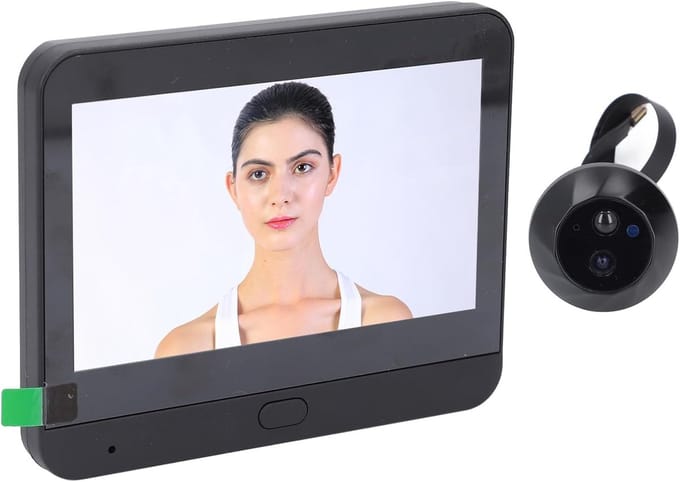 Slimme Videodeurbel - Deurbel met Camera - Veilig Huis - 4.3 Inch IPS Scherm - 120 Graden Groothoek - Zwart