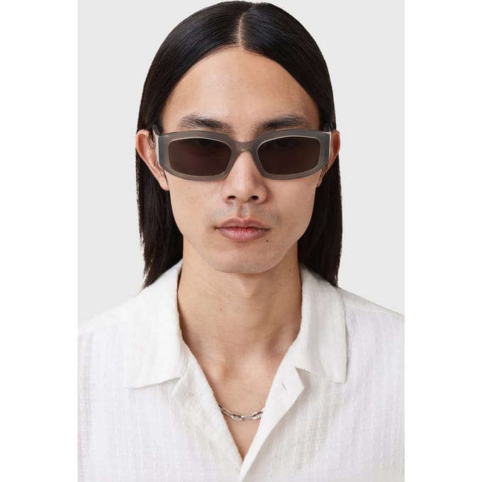 AllSaints Arlon Sunglasses Grey Khaki/silver Größe: OS | Sonnenbrillen Outlet | Herren | Grau