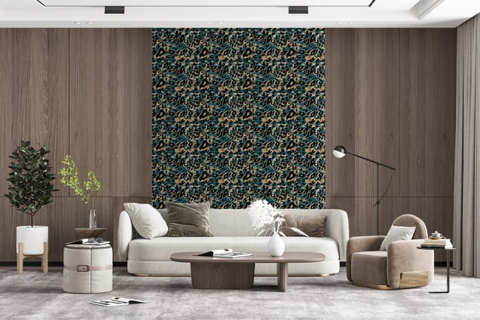 Behang - Fotobehang Panter - Luxe - Patronen - Breedte 190 cm x hoogte 260 cm