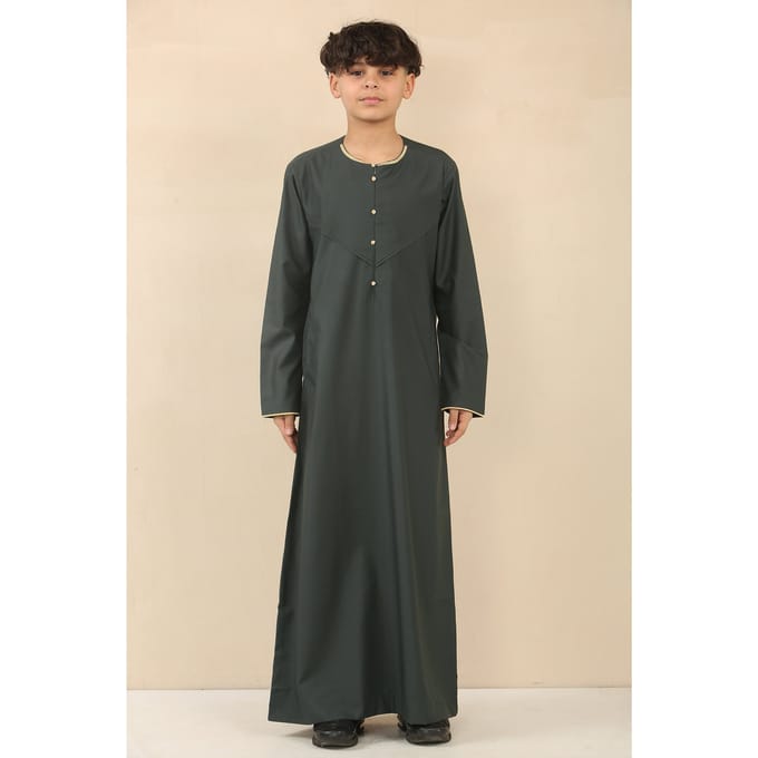 Groene Omani Eid Thobe Saudi Emirati Jubba badjas voor jongens voor kinderen
