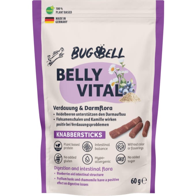 60g BugBell snacksticks Buik Vitaal hondensnacks