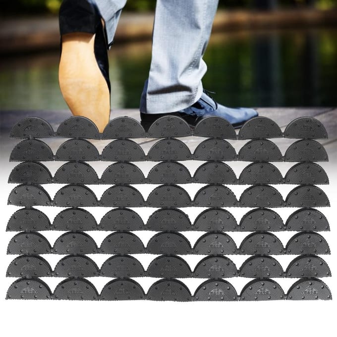 Lot de 56 protège-talons antidérapants en caoutchouc pour chaussures de claquettes black