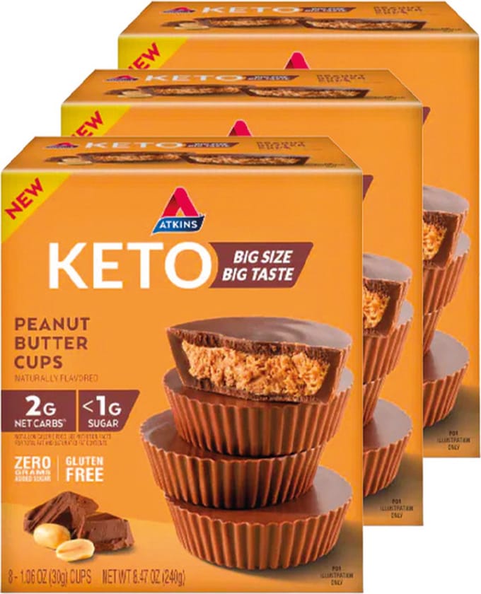 Atkins | Keto | Peanut Butter Cups | 3 stuks | 3 x 30g
