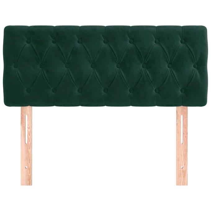 vidaXL - Hoofdbord - 100x7x78/88 - cm - fluweel - donkergroen