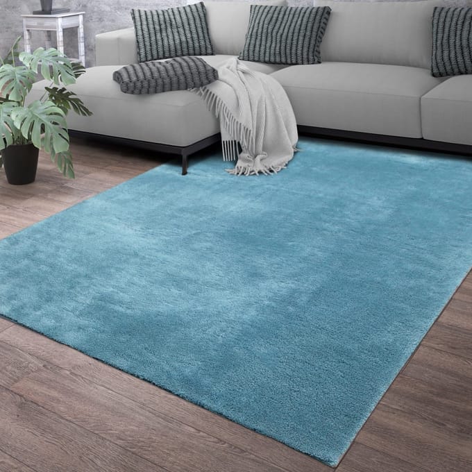Woonkamer korte pool effen modern design wasbaar 100 x 200 cm Vierkant 100 x 200 cm Vierkant Groen