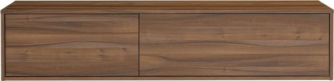 Vente-unique Zwevend wastafelmeubel, donker naturel - 150 cm - ISAURE