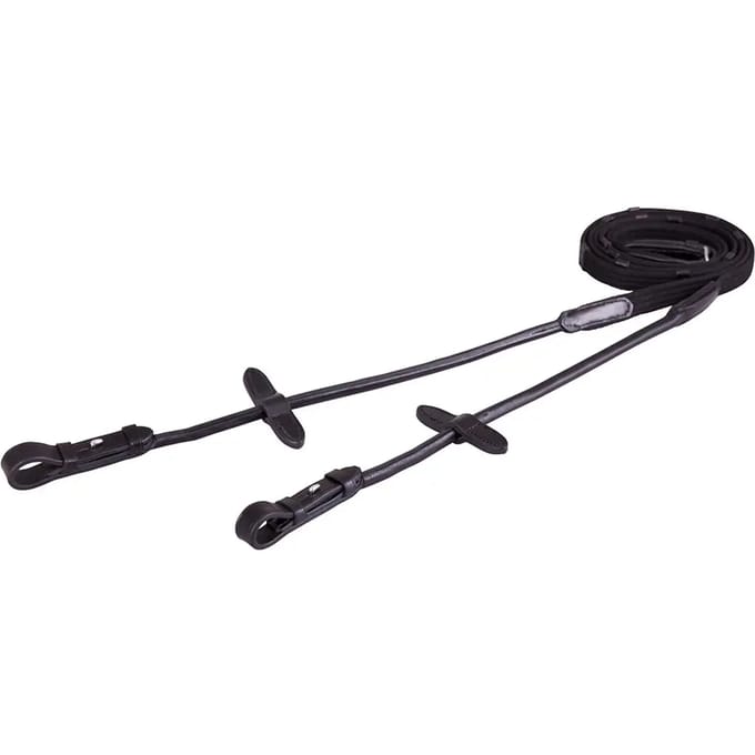 BR WEBBAND TEUGEL RONDGENAAID M/BLINDE SLUITING Zwart-zilver