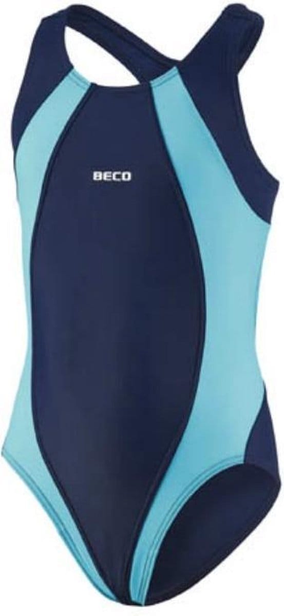 BECO Badpak - Meisjes - Polyamide/elastaan - Marineblauw/turquoise - Maat 152