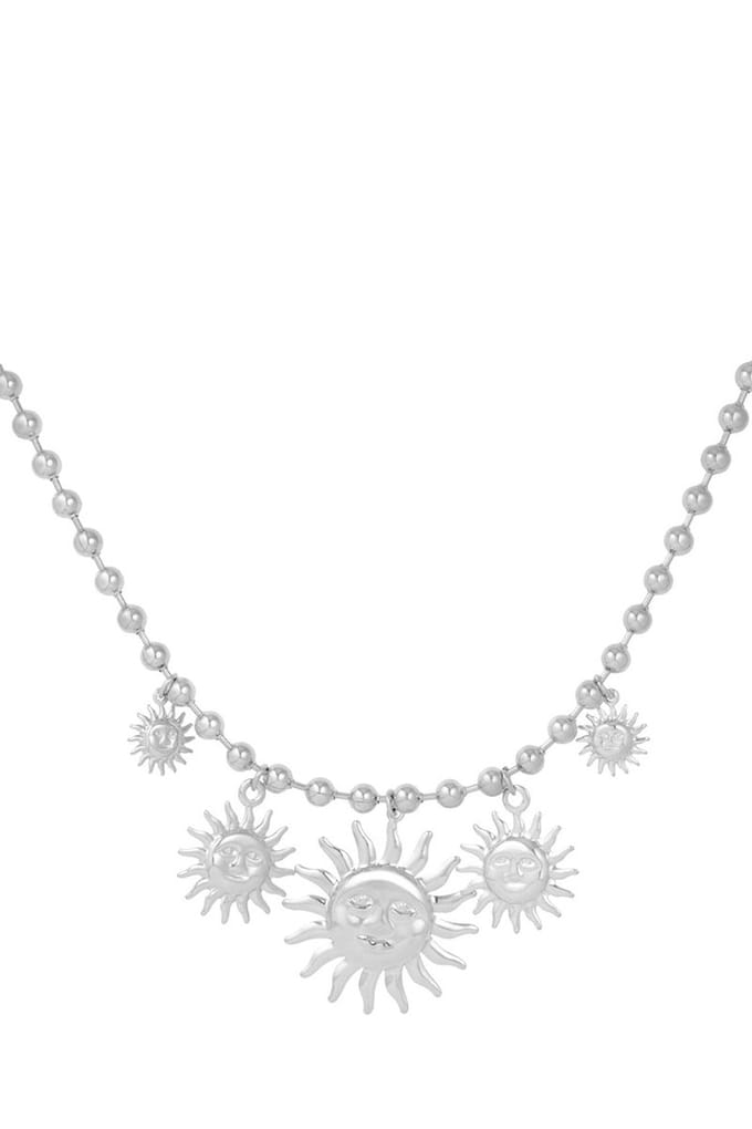 Bijoutheek Collier Balls Zonnetjes Zilver