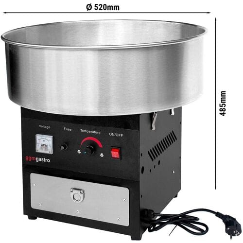 GGM Gastro Zuckerwattemaschine - Ø 520mm - 950 Watt - Schwarz