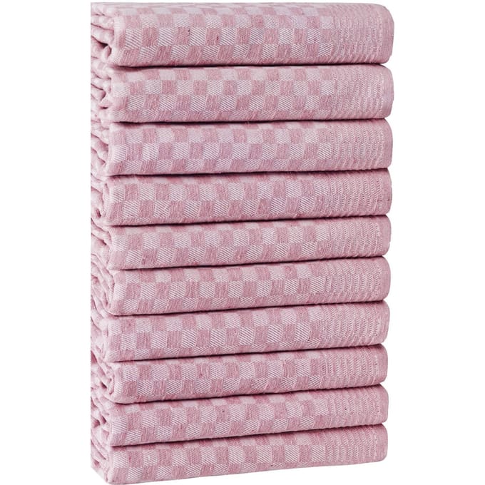 Asir - Keukenhanddoekenset - 40 x 60 cm - Roze - 10 Stuks