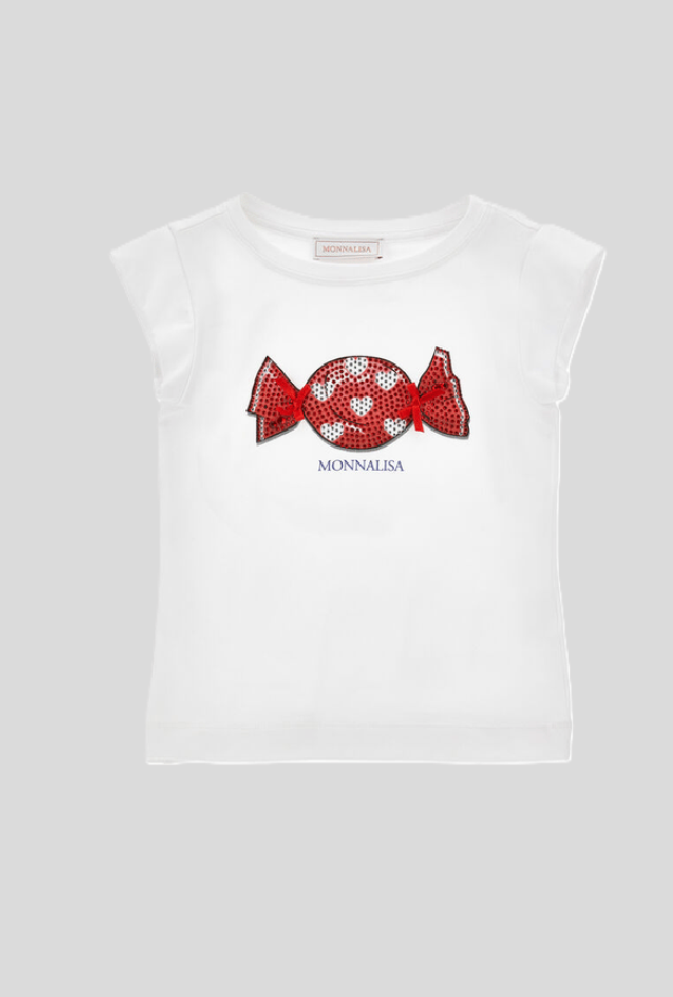 T-shirt caramel meisje wit