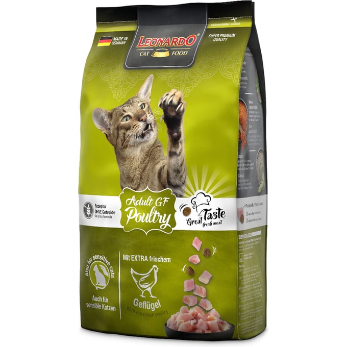 1.8kg Leonardo Adult Graanvrij met Gevogelte Katten droogvoer