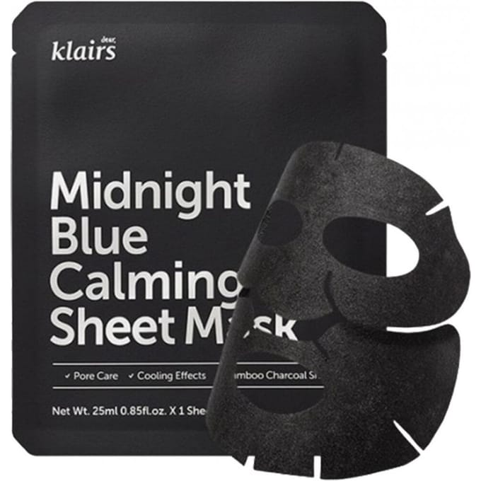 KLAIRS Midnight Blue Calming Sheet Mask 25 ml - Kojąca maska w płachcie