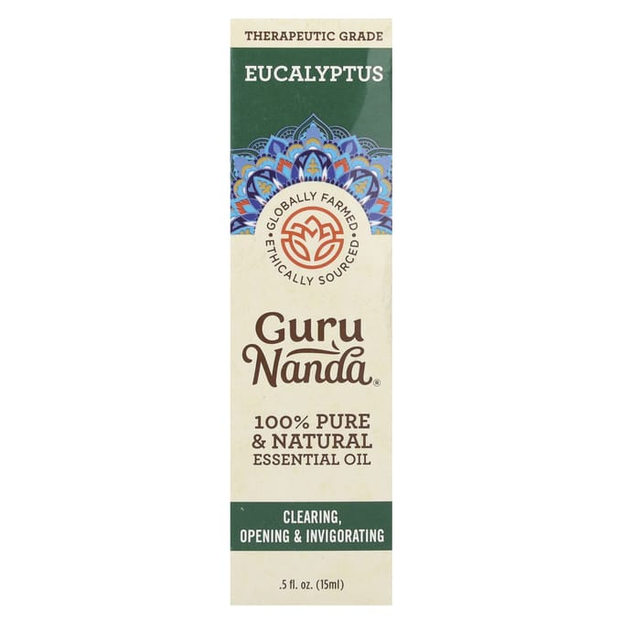 GuruNanda, 100% Pure Natural Essential Oil, Eucalyptus, 0.5 fl oz (15 ml)