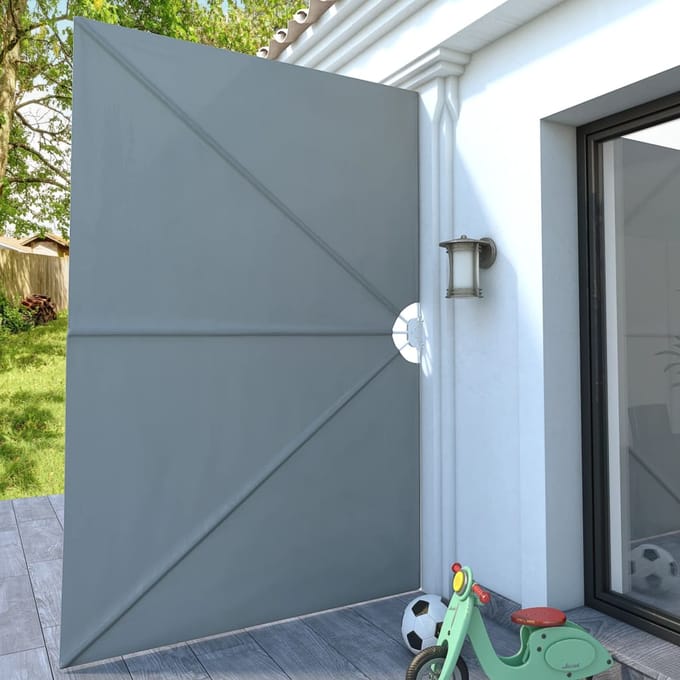 vidaXL - Terrasscherm - inklapbaar - 300x200 - cm - grijs