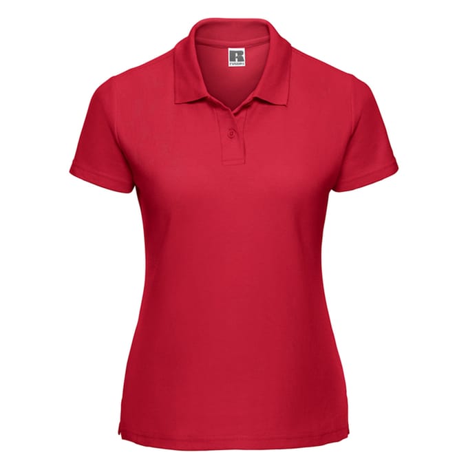 Russell Dames/Dames Klassiek Polycotton Poloshirt (Klassiek rood)