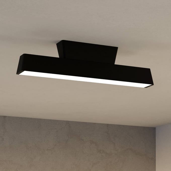 EGLO connect.z Simolaris-Z Smart Plafondlamp - 47 cm - Zwart/Wit - Instelbaar RGB & wit licht - Dimbaar - Zigbee