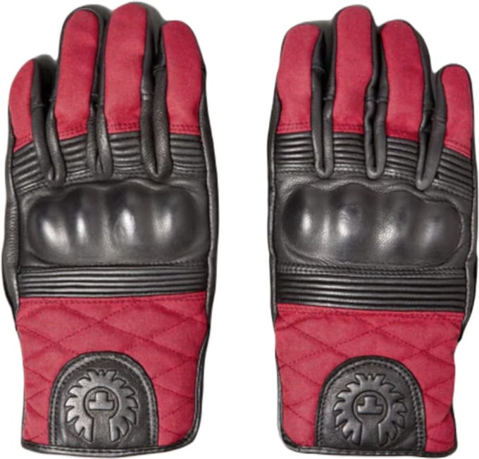 Belstaff Hampstead Zwart Rode Handschoenen - Handschoen