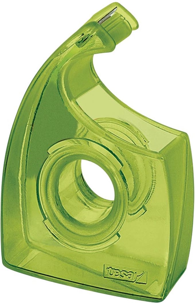 Plakbandhouder tesa® Easy Cut ecoLogo® voor rollen tot 33m groen | 6 stuks