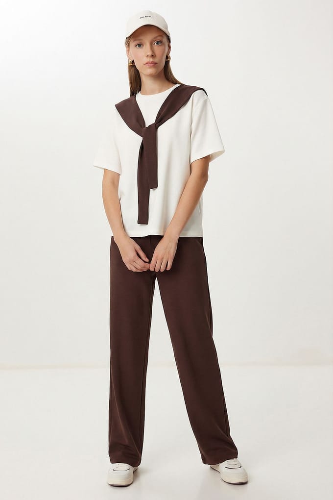 Kleurblokken Crew Neck Twee-delige Co-ord Set