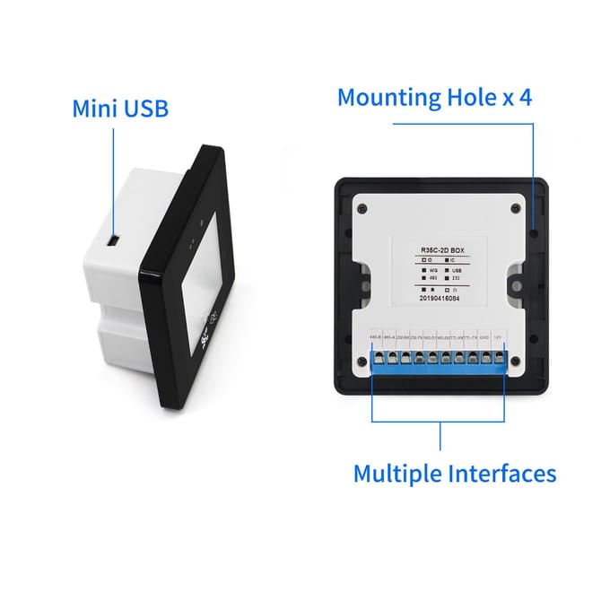 Ingebouwde barcodescanner Bekabelde scanmodule RFID-kaartlezer Hoge snelheid barcode USB-aansluiting voor zwart